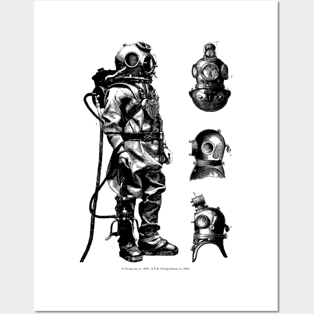 Vintage Deep Sea Diver Deep Sea Diver Posters and Art Prints TeePublic
